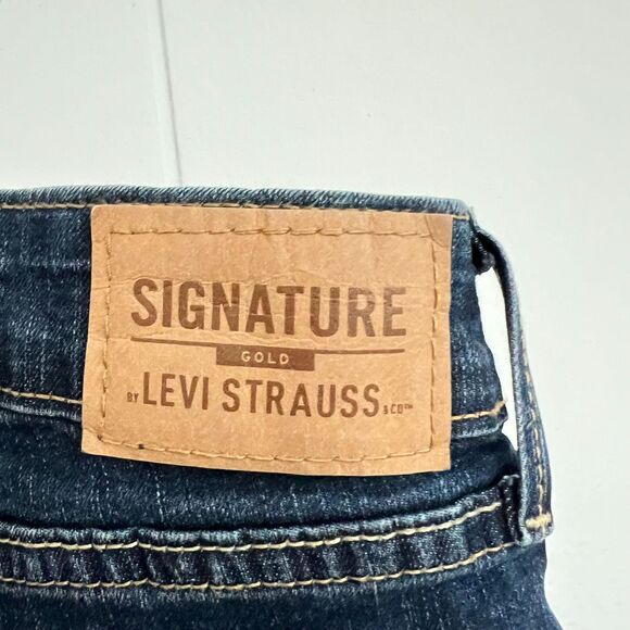 Levi Strauss Signature Gold "Mid-Rise Bootcut” Blue Jeans 12s - Picture 4 of 5